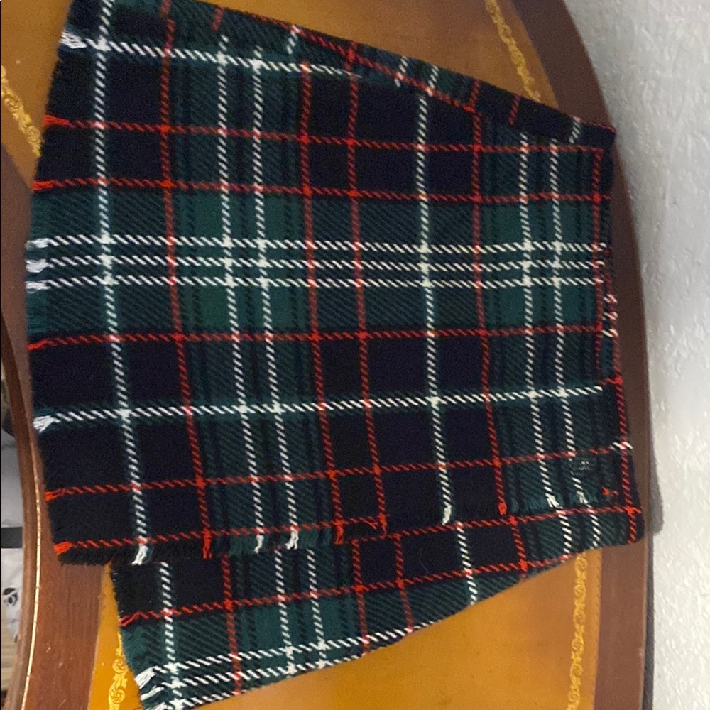 GB Girls Tartan Scarf in Red, Green, and White